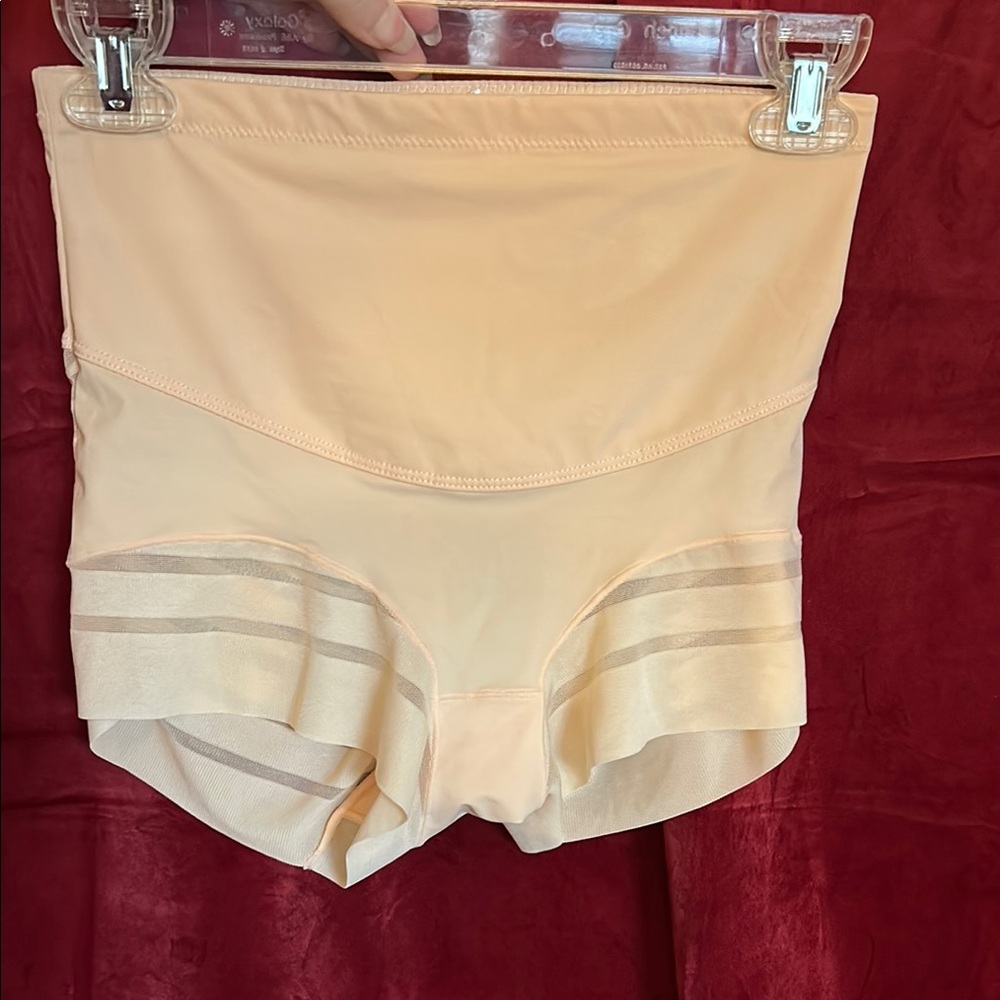 Women's Cream High-Waist Shapewear Panties